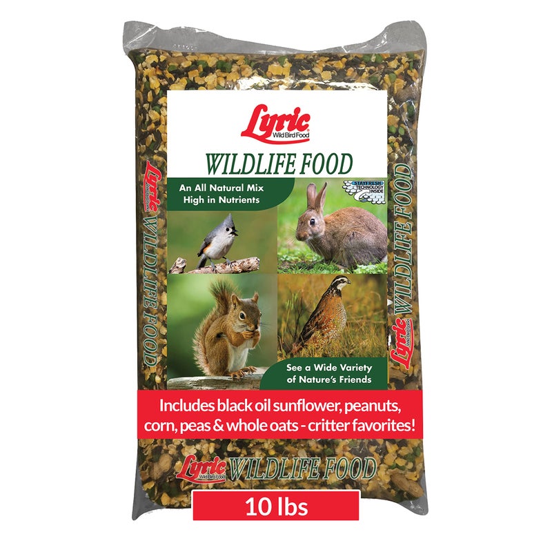Lyric Wildlife Critter Food for Deer, Squirrels, Turkeys & Rabbits, Wild Bird Seed for Outside Feeders, 10 lb Bag - Image 1